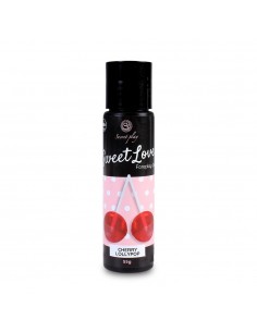 Jadalny żel intymny Sweet Love Cherry Lollipop 60 ml - Lubrykanty do seksu oralnego - 1 2