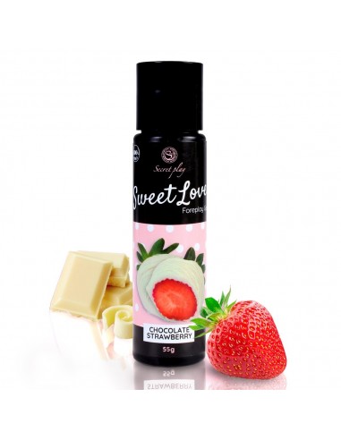 Jadalny żel intymny Sweet Love Strawberry / White Chocolate 60 ml - Lubrykanty do seksu oralnego - 1