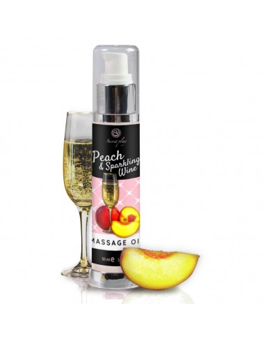 Olejek Do Masażu Peach / Sparkling Wine Massage Oil 50 ml - Olejki i żele do masażu - 1