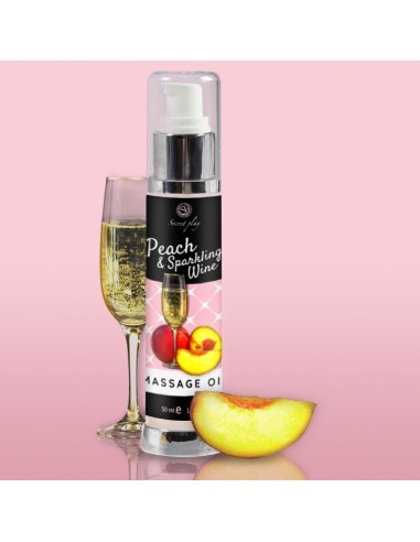 Olejek Do Masażu Peach / Sparkling Wine Massage Oil 50 ml - Olejki i żele do masażu - 3