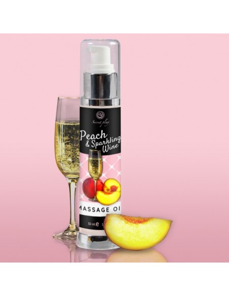 Olejek Do Masażu Peach / Sparkling Wine Massage Oil 50 ml - Olejki i żele do masażu - 3