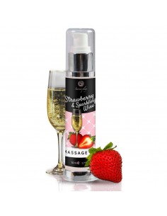 Olejek Do Masażu Strawberry / Sparkling Wine Massage Oil 50 ml - Olejki i żele do masażu - 1