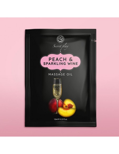 Olejek Do Masażu Peach / Sparkling Wine Massage Oil 10 ml - Olejki i żele do masażu - 3