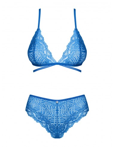 Komplet Bielizny Bluellia 2-Częściowy Niebieski L/Xl - Komplety bielizny erotycznej - 5