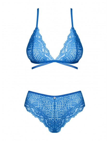 Komplet Bielizny Bluellia 2-Częściowy Niebieski L/Xl - Komplety bielizny erotycznej - 5