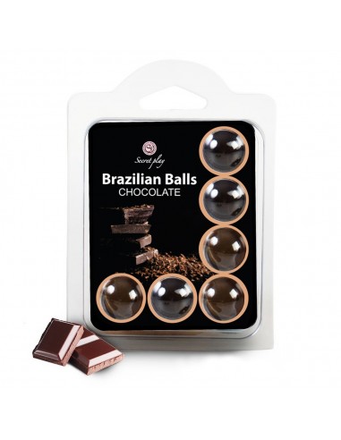 Brazylijskie kulki do masażu Chocolate 6 szt. - Olejki i żele do masażu - 1