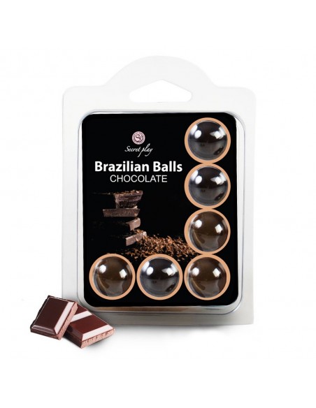 Brazylijskie kulki do masażu Chocolate 6 szt. - Olejki i żele do masażu - 1