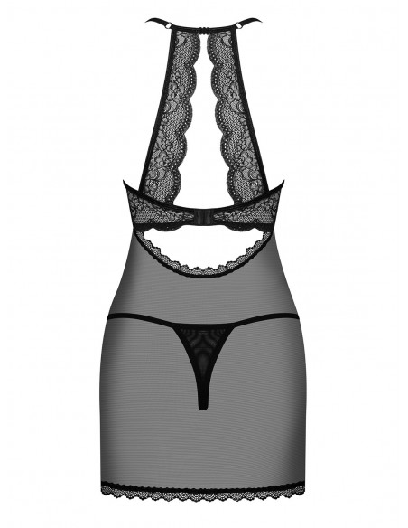 Bielizna Nocna Pearlove Koszulka I String Czarna  S/M - Koszule nocne - 6