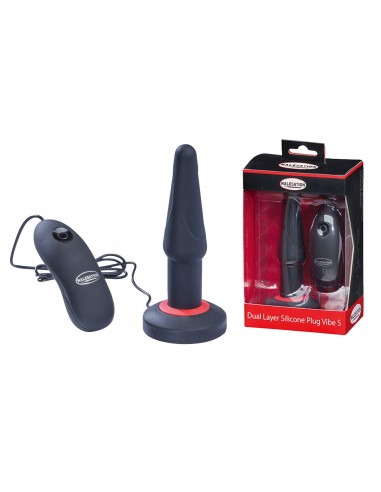 Korek analny wibrujący Malesation Dual Layer Silicone Plug Vibe S - Kulki i korki analne wibrujące - 2