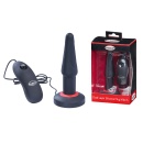 Korek analny Dual Layer Silicone Plug Vibe S (wariant S) - stożkowy, dwuwarstwowy silikon, 7 trybów wibracji i przewodowy pilot - 2