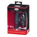 Korek analny wibrujący Dual Layer Silicone Plug Vibe L - dwuwarstwowy silikon, przyssawka, 7 trybów wymiary do potwierdzenia u p - 3