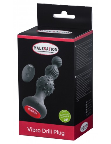 Korek analny wibrujący Malesation Vibro Drill Plug - Kulki i korki analne wibrujące - 6