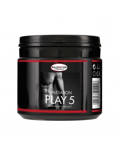 Lubrykant hybrydowy Malesation Play 5 Hybrid Based Lubricant 500 ml - Lubrykanty na bazie silikonu - 1