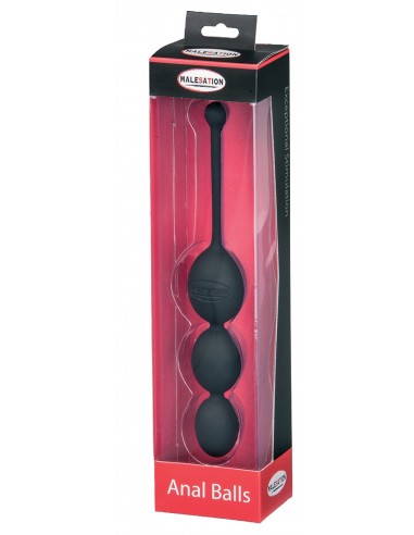 Kulki analne MALESATION Anal Balls black - Kulki analne, koraliki analne - 3