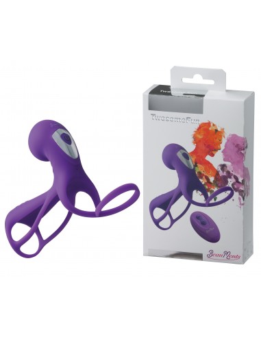 Pierścień Na Penisa Wibrujący Beauments Twosome Fun Fioletowy - Pierścienie erekcyjne wibrujące - 3