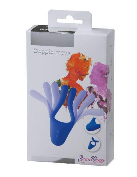 Wibrator dla par BeauMents Doppio move blue - Stymulatory i wibratory dla par - 8