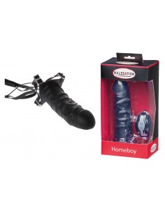Strapon z wibracjami MALESATION Homeboy - Strap-ony, dilda na pasku z wibracją - 1