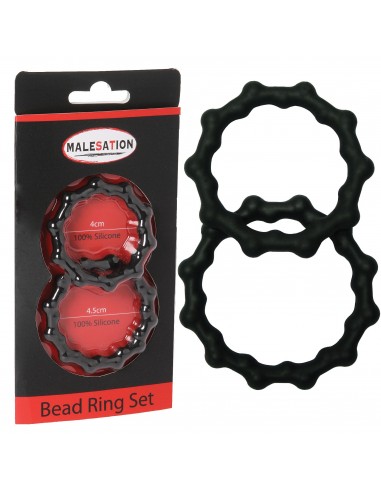 Zestaw pierścieni erekcyjnych Malesation Bead Set - Pierścienie erekcyjne niewibrujące - 1