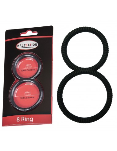 Zestaw pierścieni erekcyjnych Malesation 8 - Pierścienie erekcyjne niewibrujące - 1