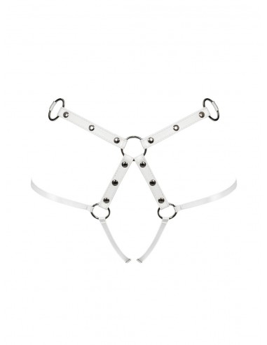 Uprząż erotyczna A758 uprząż biała  S/M/L - Chokery i uprzęże - 5
