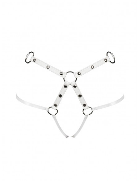 Uprząż erotyczna A758 uprząż biała  S/M/L - Chokery i uprzęże - 5