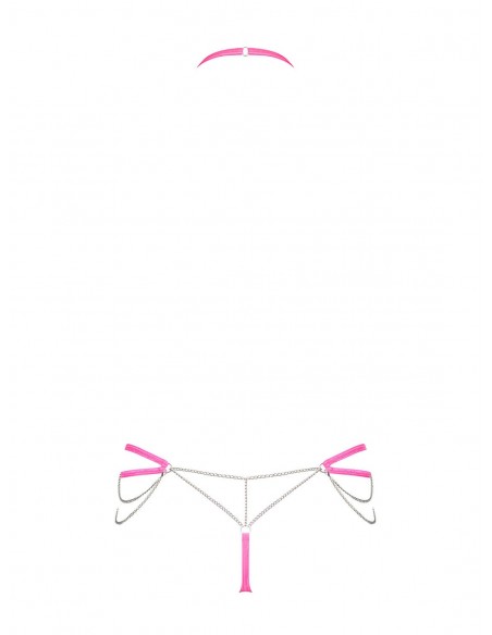 Komplet Bielizny Chainty Różowy S/M - Komplety bielizny erotycznej - 6