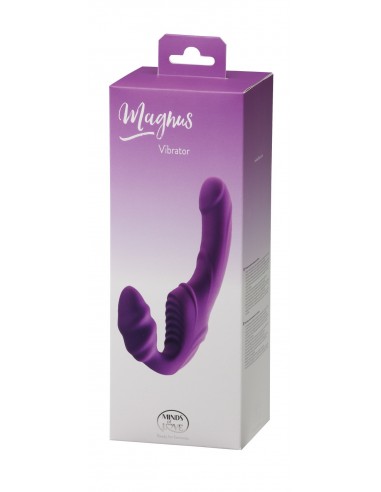 Strapon Bez Uprzęży Minds Of Love Magnus Purple - Strap-ony, dilda na pasku z wibracją - 3