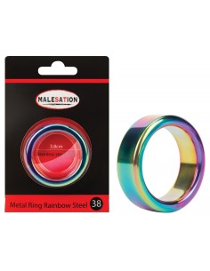 Pierścień erekcyjny Malesation Metal Rainbow Steel 38 - Pierścienie erekcyjne niewibrujące - 1