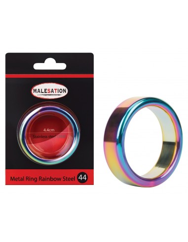 Pierścień erekcyjny Malesation Metal Rainbow Steel 44 - Pierścienie erekcyjne niewibrujące - 1