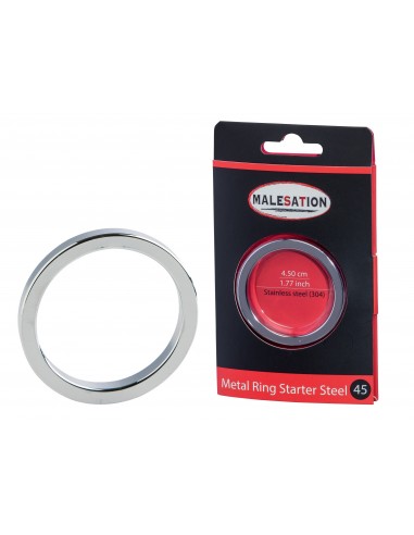 Pierścień erekcyjny Malesation Metal Ring Starter Steel 45 - Pierścienie erekcyjne niewibrujące - 2