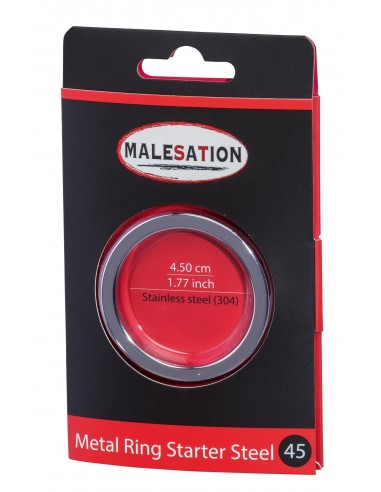 Pierścień erekcyjny Malesation Metal Ring Starter Steel 45 - Pierścienie erekcyjne niewibrujące - 3