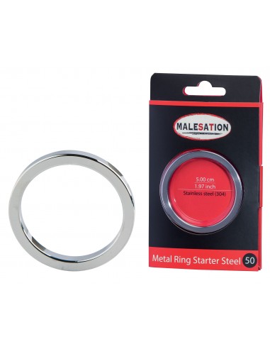 Pierścień erekcyjny Malesation Metal Ring Starter Steel 50 - Pierścienie erekcyjne niewibrujące - 2