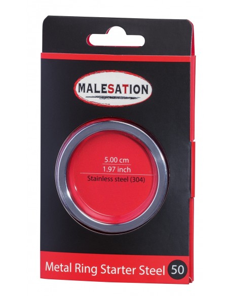 Pierścień erekcyjny Malesation Metal Ring Starter Steel 50 - Pierścienie erekcyjne niewibrujące - 3