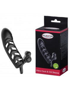 Wibrujące Przedłużenie Penisa Czarne - Przedłużki i nakładki na penisa - 1 2