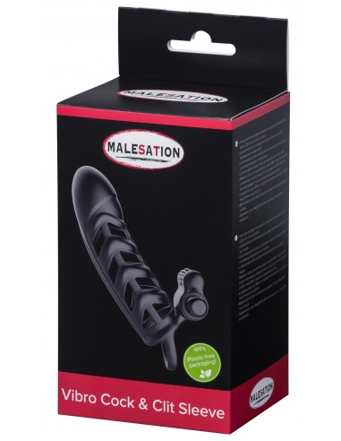 Wibrujące Przedłużenie Penisa Czarne - Przedłużki i nakładki na penisa - 5