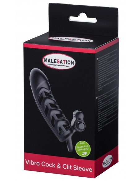 Wibrujące Przedłużenie Penisa Czarne - Przedłużki i nakładki na penisa - 5