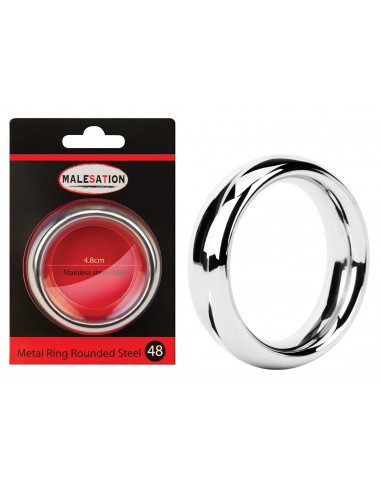 Pierścień erekcyjny Malesation Metal Rounded Steel 48 - Pierścienie erekcyjne niewibrujące - 1