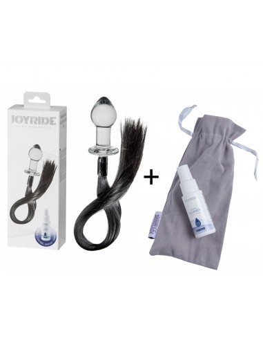 Szklany korek analny z ogonkiem Joyride Premium Glassix Set 16 - Korki analne szklane - 1