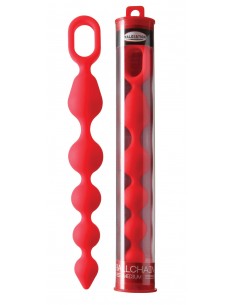 Kulki analne Malesation Ballchain Medium Red - Kulki analne, koraliki analne - 1