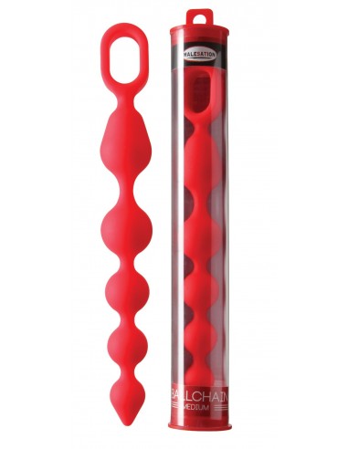 Kulki analne Malesation Ballchain Medium Red - Kulki analne, koraliki analne - 1