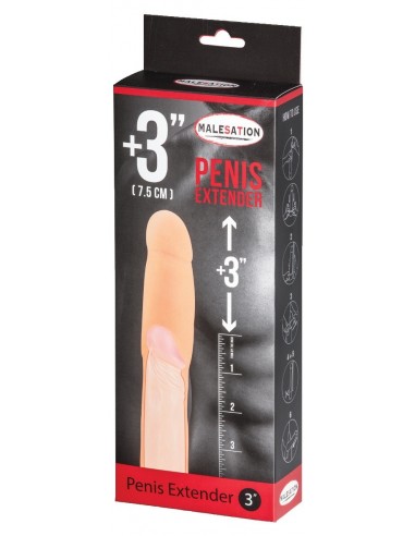 Nakładka Na Penisa Penis Extender +7,5 Cm - Przedłużki i nakładki na penisa - 3