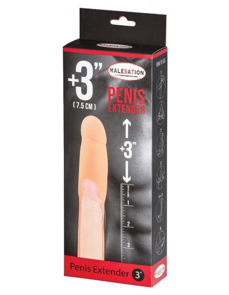 Nakładka Na Penisa Penis Extender +7,5 Cm - Przedłużki i nakładki na penisa - 3