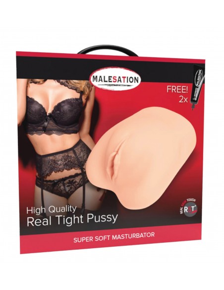 Ciasna Wygolona Wibrująca Sztuczna Wagina - Masturbatory i Sztuczne pochwy - 2