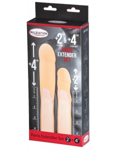 Zestaw Nakładek Na Penisa Penis Extender +5 Cm +10 Cm - Przedłużki i nakładki na penisa - 1