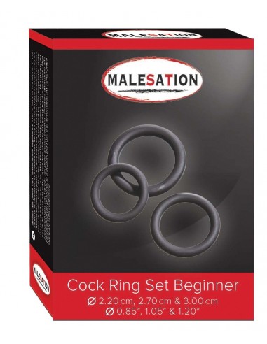 Zestaw pierścieni na penisa Cr Set Beginner (Ø 2.20 Cm, 2.70 Cm / 3.00 Cm) - Pierścienie erekcyjne niewibrujące - 1