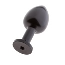 Korek analny Alu-Plug z odpinaną silikonową przyssawką, mały, czarny - 4