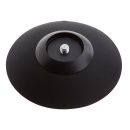 Korek analny Alu-Plug z odpinaną silikonową przyssawką, mały, czarny - 5