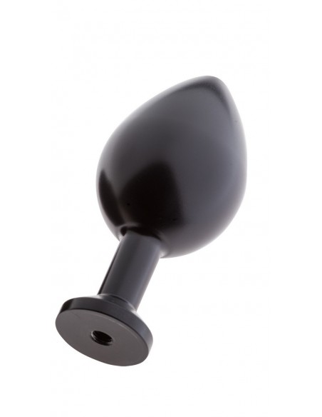 Korek analny Malesation Alu-Plug With Suction Cup Medium, Black - Korki analne stalowe - 4