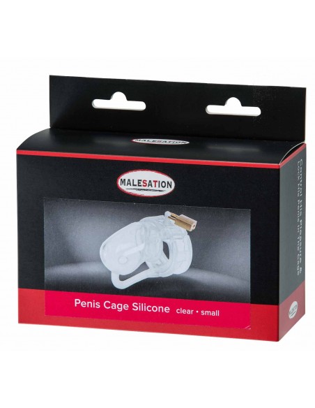 Klatka Na Penisa Malesation Penis Cage Silicone Small Clear - Klatki na penisa - 3