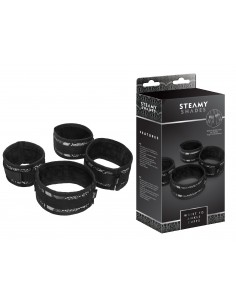 Uprząż BDSM Steamy Shades Wrist To Ankle Cuffs - Uprzęże BDSM - 1
